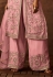 Pink embroidered palazzo suit  15079C